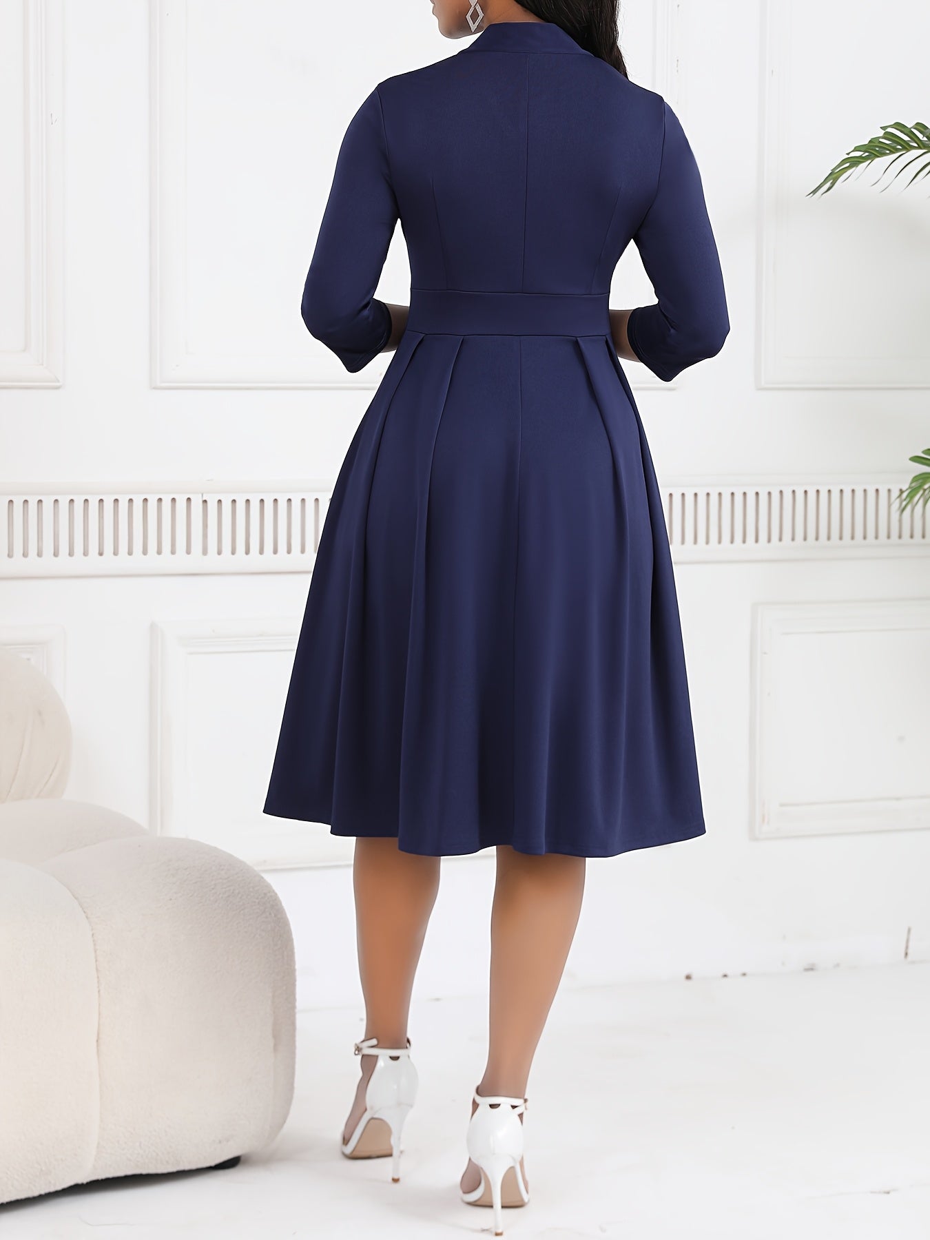 OLIVIA TIE-WAIST MIDI DRESS
