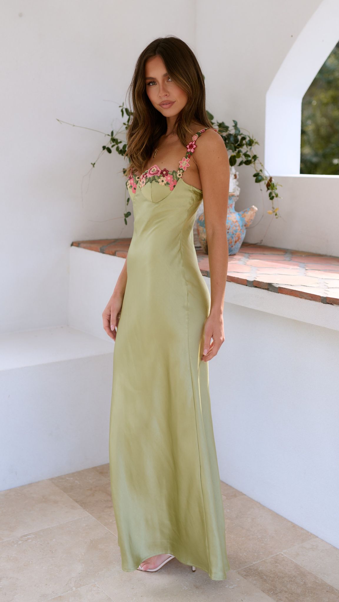 Eline | Maxi Dress - Lime