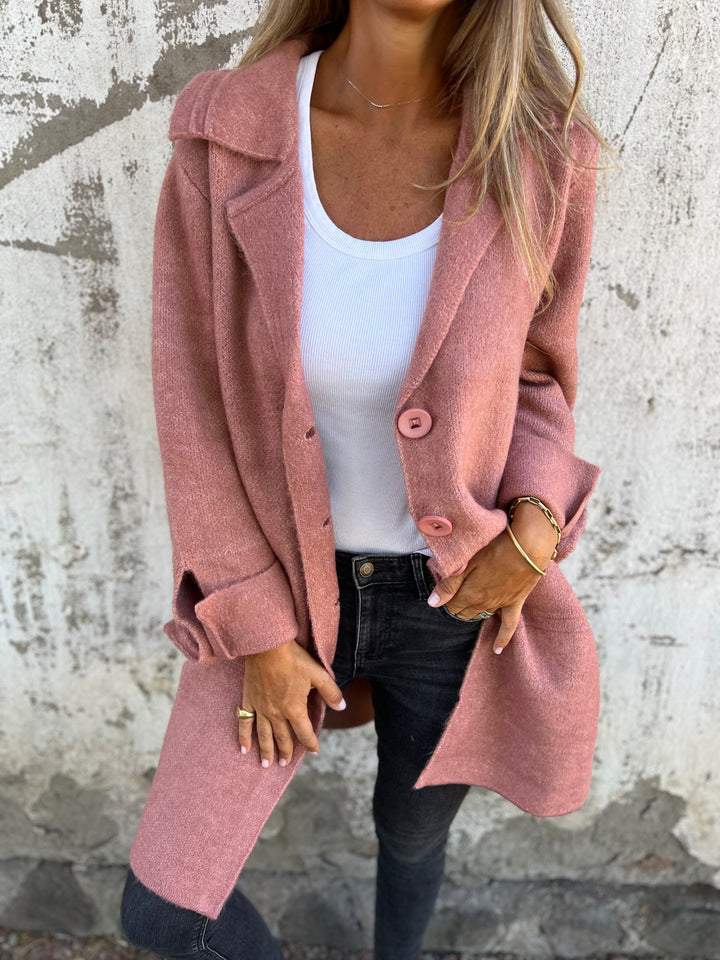 Serena™ | Casual Long Coat With Turn-ups