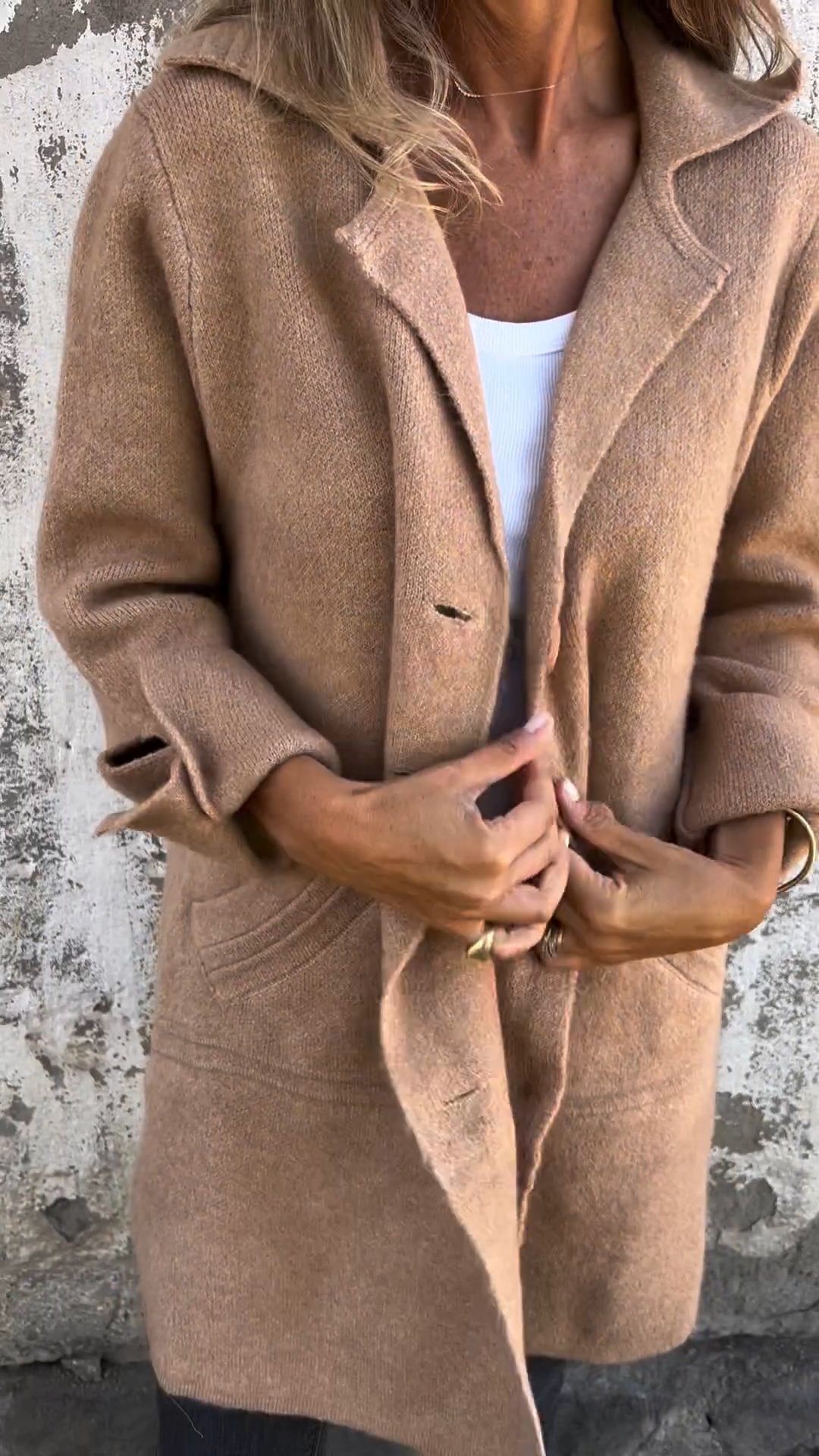 Serena™ | Casual Long Coat With Turn-ups