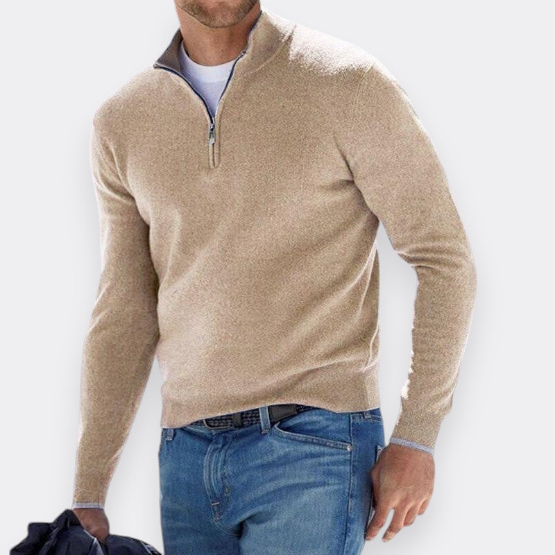 Lars | Sweater with half zip