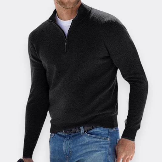 Lars | Sweater with half zip