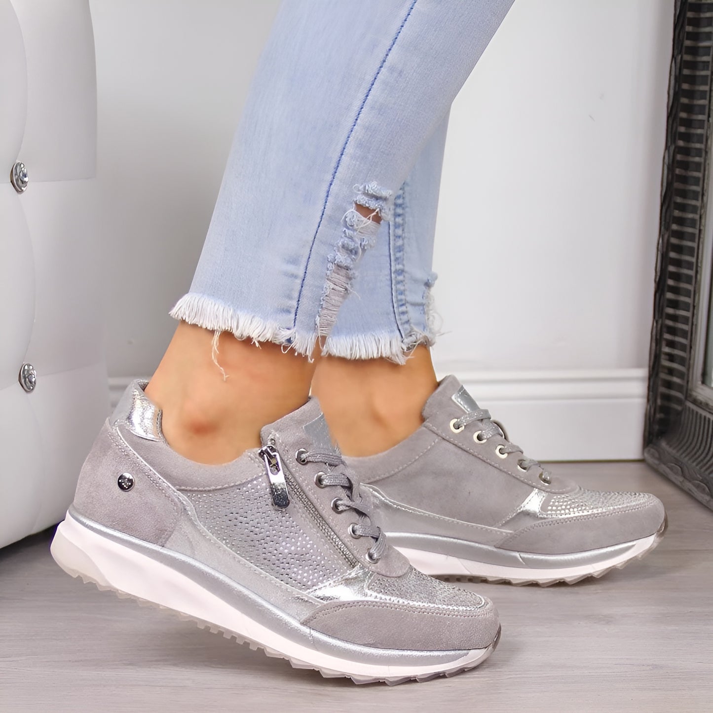 Sophia | Orthopaedic Sneakers with Zipper