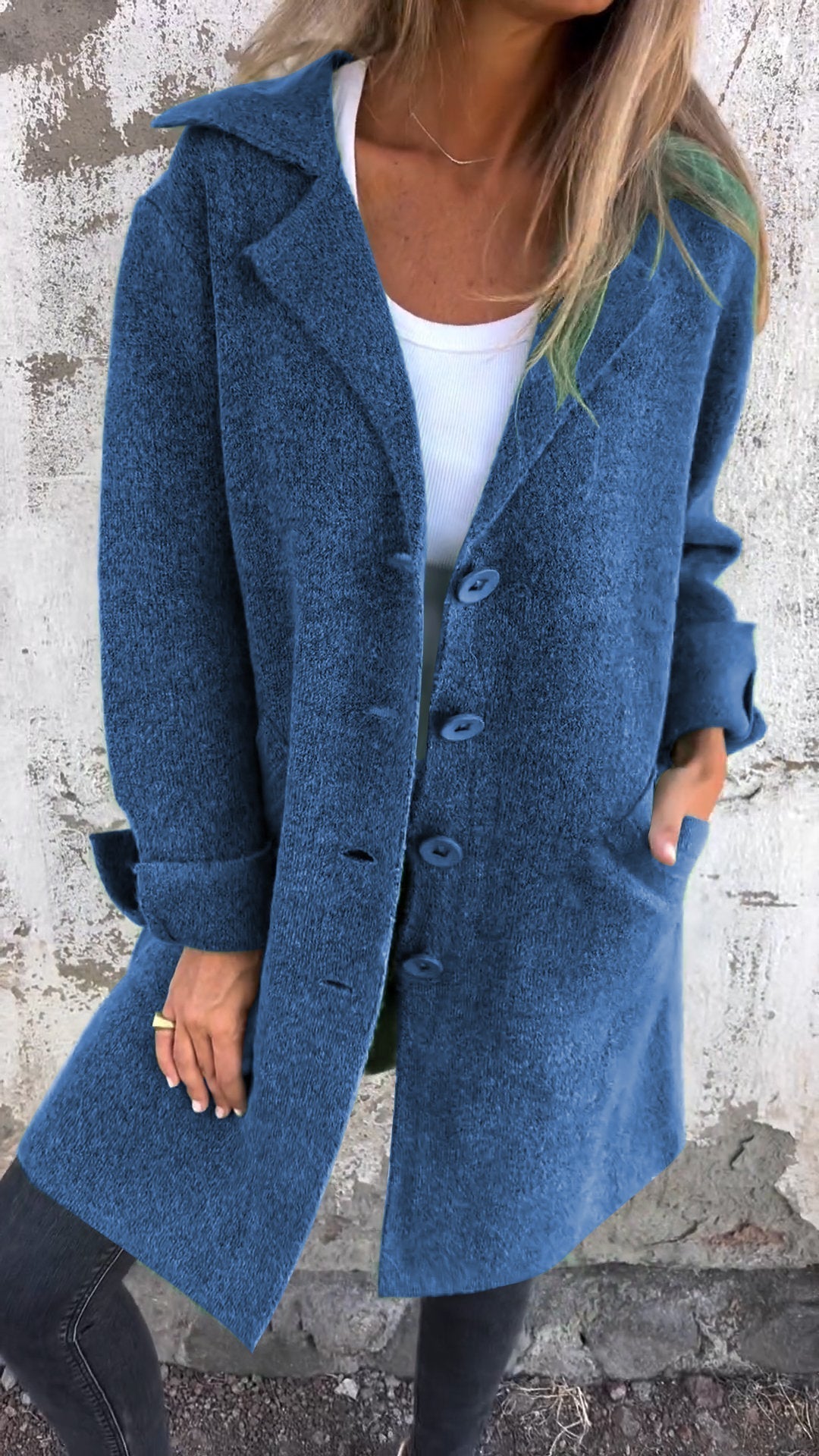 Serena™ | Casual Long Coat With Turn-ups