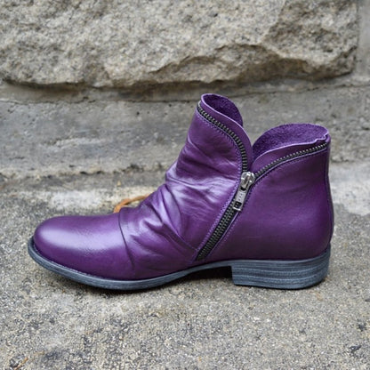 Ophelia | Leather Boots With Zip